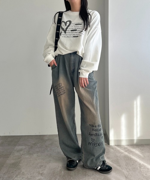 apres jour mignon(アプレジュールミニョン)の「スプレーアートロゴスウェット【ZOZOTOWN限定アイテム】(スウェット・レディース・オフホワイト/ホワイト系その他/ホワイト系その他2・X-LARGE/フリー)」の17枚目の写真