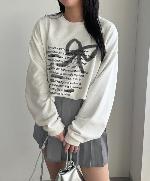 apres jour mignon(アプレジュールミニョン)の「スプレーアートロゴスウェット【ZOZOTOWN限定アイテム】(スウェット・レディース・オフホワイト/ホワイト系その他/ホワイト系その他2・X-LARGE/フリー)」の19枚目の写真