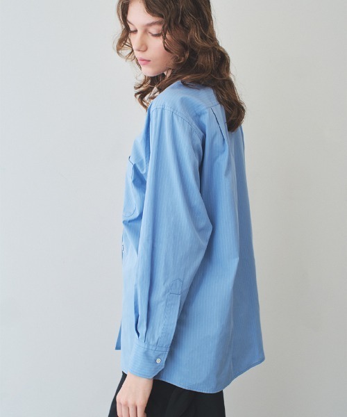 soduk（スドーク）の「twisted button shirt（シャツ/ブラウス・レディース・ホワイト/インディゴブルー・FREE）」の13枚目の写真