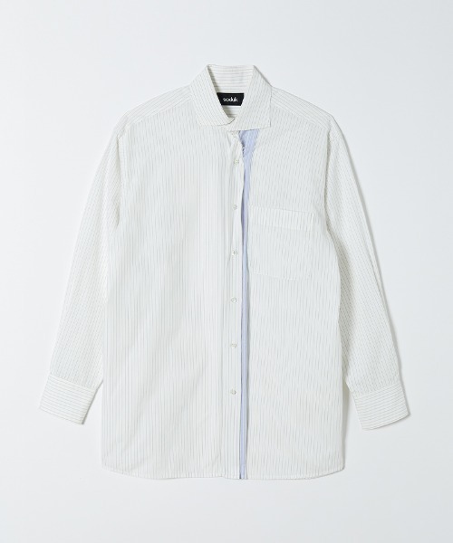 soduk（スドーク）の「twisted button shirt（シャツ/ブラウス・レディース・ホワイト/インディゴブルー・FREE）」の8枚目の写真