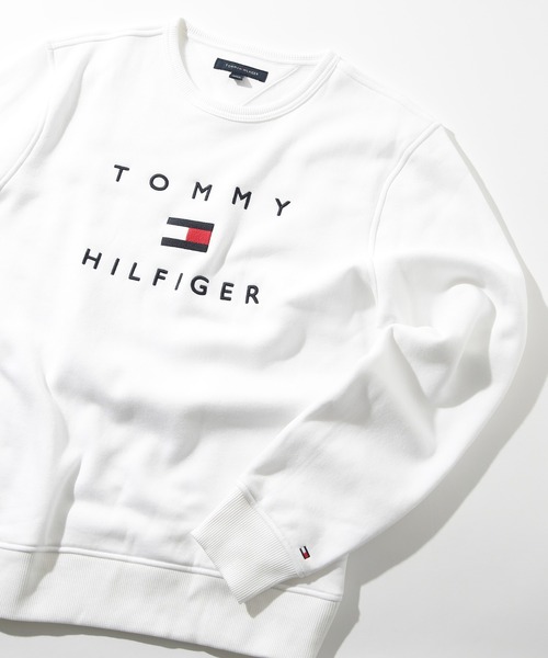 TOMMY HILFIGER(トミーヒルフィガー)の「【TOMMY HILFIGER】78J9708 フロントロゴスウェット(スウェット・メンズ・アイボリー/ネイビー/ブラック/ホワイト・S/M/XL/L)」の2枚目の写真