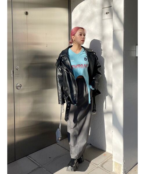 EVRIS（エヴリス）の「ストライプロングスカート（スカート・レディース・ブラック/グレー・MEDIUM/SMALL）」の12枚目の写真