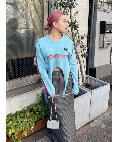 EVRIS（エヴリス）の「ストライプロングスカート（スカート・レディース・ブラック/グレー・MEDIUM/SMALL）」の13枚目の写真