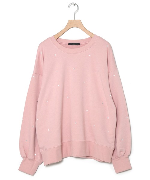 ラインストーンピンクスウェット w closet（ダブルクローゼット）の「ラインストーントレーナー