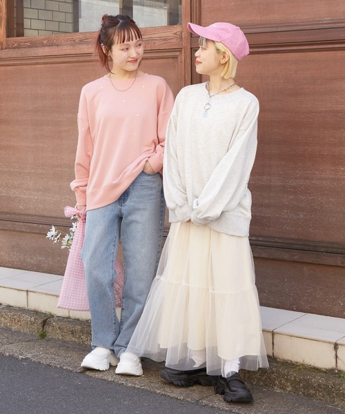 w closet（ダブルクローゼット）の「ラインストーントレーナー