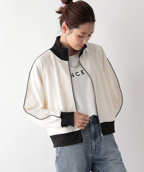GLOBAL WORK（グローバルワーク）の「スタンドネックジップブルゾン/992262（ブルゾン・レディース・ホワイト×ブラック/ブラック×ホワイト・FREE）」の15枚目の写真