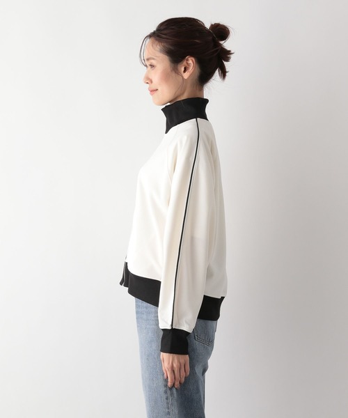 GLOBAL WORK（グローバルワーク）の「スタンドネックジップブルゾン/992262（ブルゾン・レディース・ホワイト×ブラック/ブラック×ホワイト・FREE）」の12枚目の写真