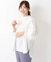 デザインショルダー ブラウス