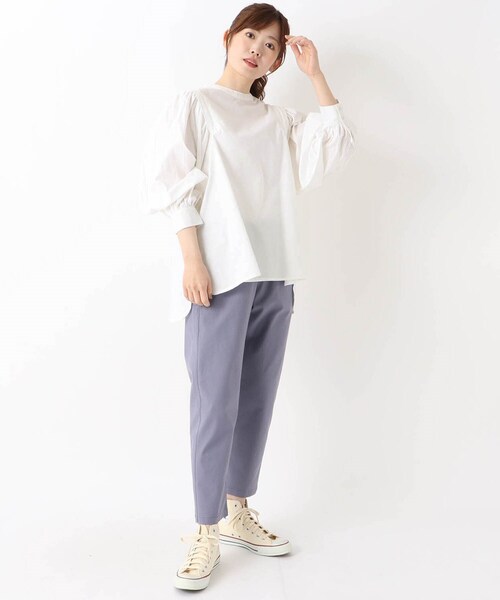 one'sterrace（ワンズテラス）の「デザインショルダー ブラウス（シャツ/ブラウス・レディース・レッド系9/アイボリー系8/ブラック系8・02）」の13枚目の写真
