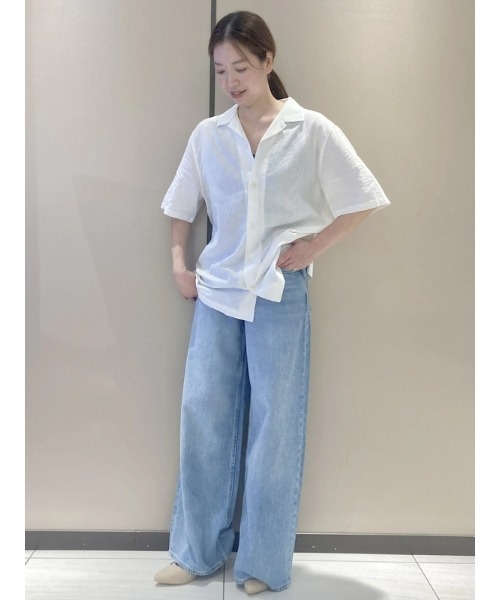 GAP(ギャップ)の「リネン混 バケーション スタンダードフィットシャツ(シャツ/ブラウス・メンズ・ブラック/ホワイト/ベージュ/グリーン・XS/XL/L/S/M)」の6枚目の写真