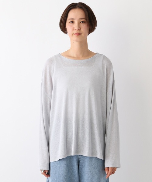 LEPSIM（レプシィム）の「シアーメランジロンT　104246（Tシャツ/カットソー・レディース・ライトグレー/グレー/オフホワイト/ライトパープル/イエロー/ホワイト/ブラック/ブルー/レッド/ライトブルー/オレンジ・FREE）」の17枚目の写真