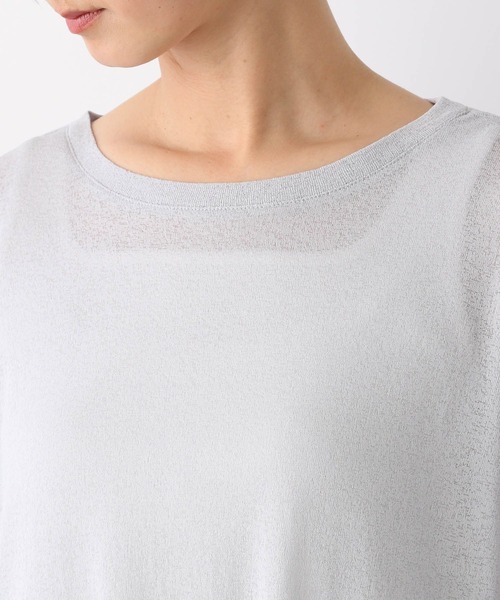 LEPSIM（レプシィム）の「シアーメランジロンT　104246（Tシャツ/カットソー・レディース・ライトグレー/グレー/オフホワイト/ライトパープル/イエロー/ホワイト/ブラック/ブルー/レッド/ライトブルー/オレンジ・FREE）」の20枚目の写真