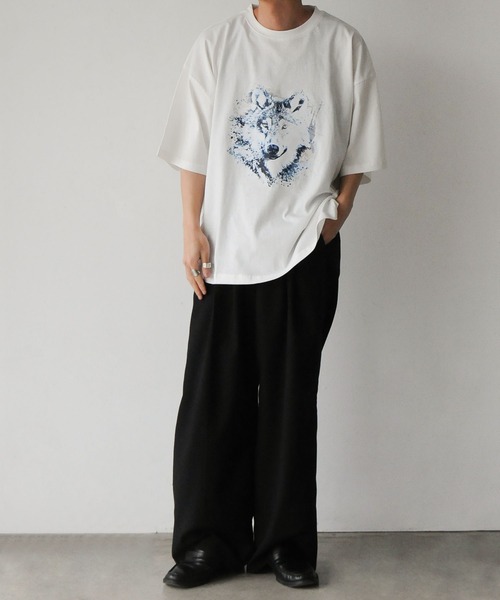 NILWAY（ニルウェイ）の「グラフィックプリントオーバーサイズ 半袖 Tシャツ/ アソート グラフィック オーバーサイズTシャツ（Tシャツ/カットソー・メンズ・ホワイト系3/ブラック系2/ネイビー系/ネイビー系2/ホワイト系/ホワイト系1/ホワイト系2/ブラック/ネイビー系3/ブラック系/ネイビー/ホワイト/ブラック系1/ブラック系3/ネイビー系1・MEDIUM/LARGE）」の19枚目の写真