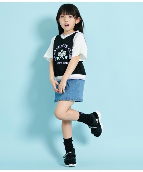 ANAP kids（アナップキッズ）の「ベスト重ね着風TENNISCLUBトップス（T