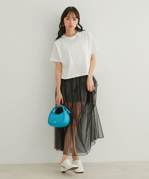 VIS(ビス)の「【WEB限定】リボンモチーフTシャツ(Tシャツ/カットソー・レディース・ピンク/ホワイト系その他/ブラック系その他・FREE)」の20枚目の写真