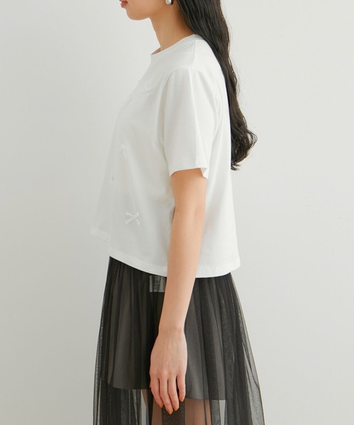 VIS(ビス)の「【WEB限定】リボンモチーフTシャツ(Tシャツ/カットソー・レディース・ピンク/ホワイト系その他/ブラック系その他・FREE)」の17枚目の写真