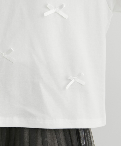 VIS(ビス)の「【WEB限定】リボンモチーフTシャツ(Tシャツ/カットソー・レディース・ピンク/ホワイト系その他/ブラック系その他・FREE)」の12枚目の写真