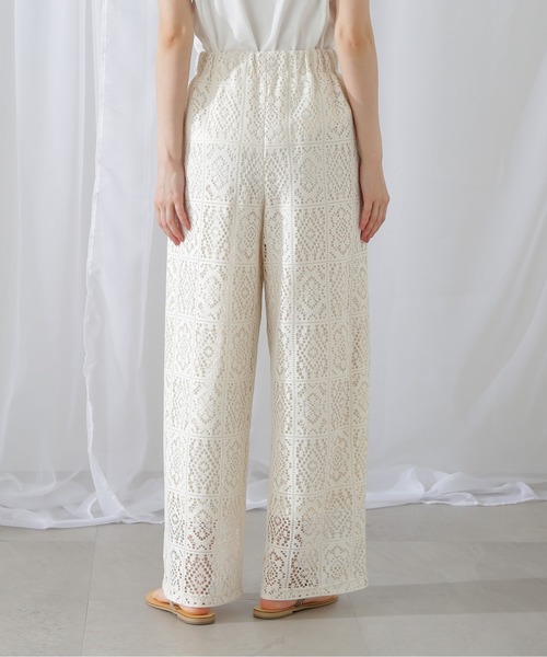 N.（N. Natural Beauty Basic）（エヌエヌナチュラルビューティーベーシック）の「◆レースイージーパンツ（その他パンツ・レディース・ブラック/ホワイト・MEDIUM）」の20枚目の写真