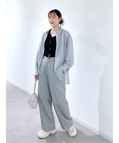 FREE'S MART（フリーズマート）の「袖スリットルーズシャツ（シャツ/ブラウス・レディース・ホワイト/ホワイト系その他/ライトグリーン/ベージュ/ブルー系その他・SMALL/MEDIUM）」の6枚目の写真