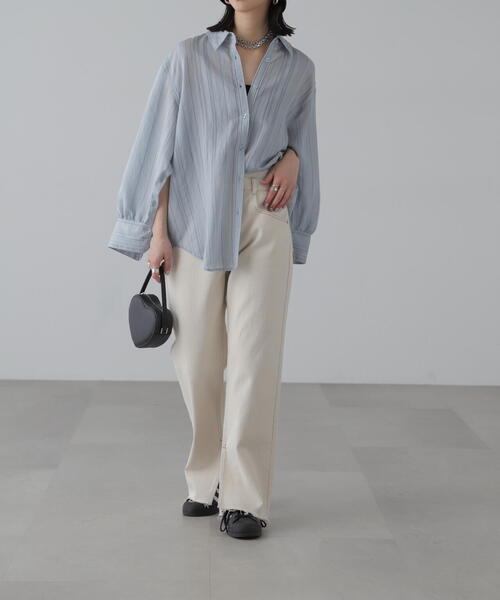 FREE'S MART（フリーズマート）の「袖スリットルーズシャツ（シャツ/ブラウス・レディース・ホワイト/ホワイト系その他/ライトグリーン/ベージュ/ブルー系その他・SMALL/MEDIUM）」の10枚目の写真