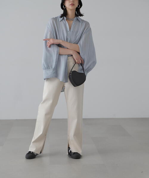 FREE'S MART（フリーズマート）の「袖スリットルーズシャツ（シャツ/ブラウス・レディース・ホワイト/ホワイト系その他/ライトグリーン/ベージュ/ブルー系その他・SMALL/MEDIUM）」の11枚目の写真