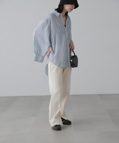 FREE'S MART（フリーズマート）の「袖スリットルーズシャツ（シャツ/ブラウス・レディース・ホワイト/ホワイト系その他/ライトグリーン/ベージュ/ブルー系その他・SMALL/MEDIUM）」の12枚目の写真