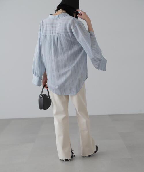 FREE'S MART（フリーズマート）の「袖スリットルーズシャツ（シャツ/ブラウス・レディース・ホワイト/ホワイト系その他/ライトグリーン/ベージュ/ブルー系その他・SMALL/MEDIUM）」の13枚目の写真