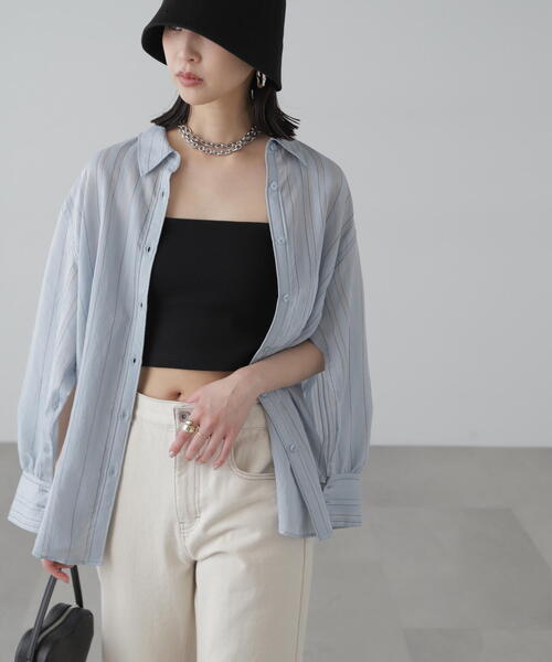 FREE'S MART（フリーズマート）の「袖スリットルーズシャツ（シャツ/ブラウス・レディース・ホワイト/ホワイト系その他/ライトグリーン/ベージュ/ブルー系その他・SMALL/MEDIUM）」の14枚目の写真