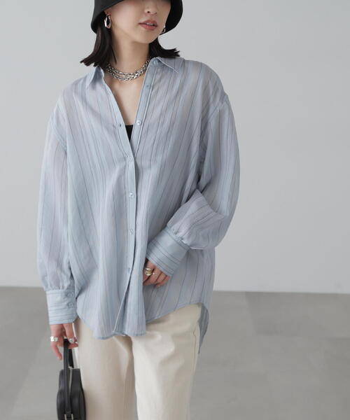 FREE'S MART（フリーズマート）の「袖スリットルーズシャツ（シャツ/ブラウス・レディース・ホワイト/ホワイト系その他/ライトグリーン/ベージュ/ブルー系その他・SMALL/MEDIUM）」の17枚目の写真