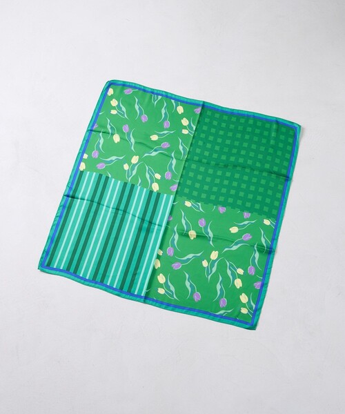 FREAK'S STORE（フリークスストア）の「Casselini/キャセリーニ ヴィンテージライクチューリップスカーフ（バンダナ/スカーフ・レディース・ブラウン/レッド/グリーン・ONE SIZE）」の20枚目の写真