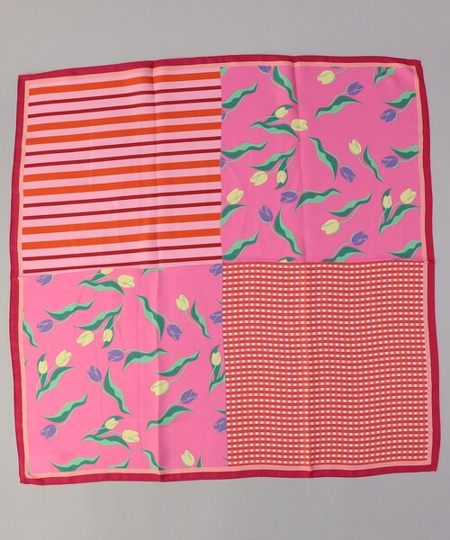 FREAK'S STORE（フリークスストア）の「Casselini/キャセリーニ ヴィンテージライクチューリップスカーフ（バンダナ/スカーフ・レディース・ブラウン/レッド/グリーン・ONE SIZE）」の18枚目の写真