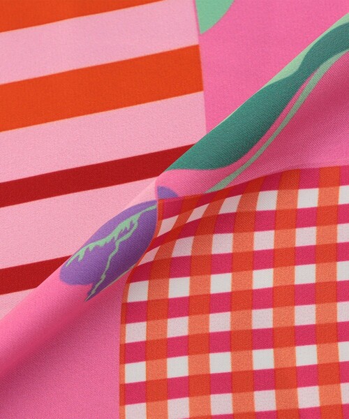 FREAK'S STORE（フリークスストア）の「Casselini/キャセリーニ ヴィンテージライクチューリップスカーフ（バンダナ/スカーフ・レディース・ブラウン/レッド/グリーン・ONE SIZE）」の16枚目の写真