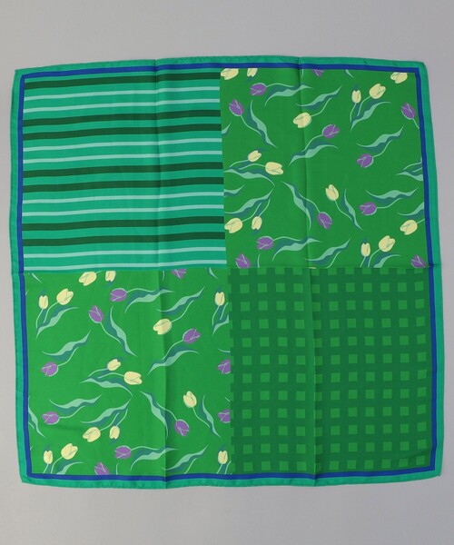 FREAK'S STORE（フリークスストア）の「Casselini/キャセリーニ ヴィンテージライクチューリップスカーフ（バンダナ/スカーフ・レディース・ブラウン/レッド/グリーン・ONE SIZE）」の14枚目の写真