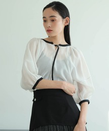 LADYMADE | バイカラーボリュームシアーブラウス(シャツ/ブラウス)