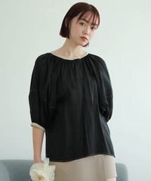LADYMADE（レディメイド）の「バイカラーボリュームシアーブラウス（シャツ/ブラウス）」
