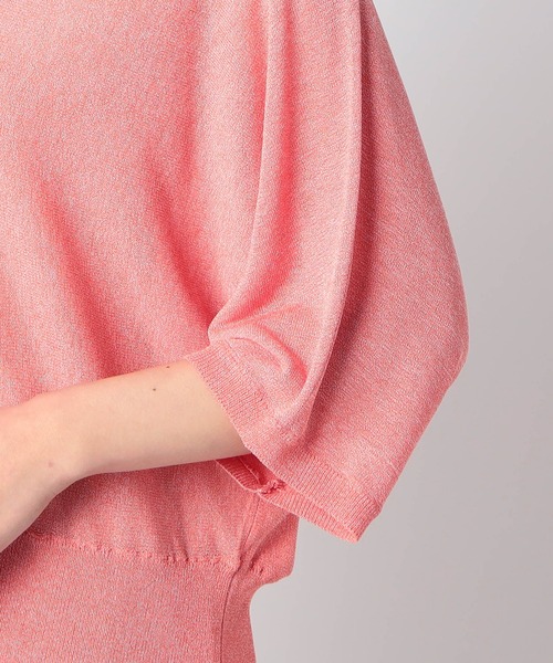 Grand PARK（グランドパーク）の「ライン入りVネックサマーニット（ニット/セーター・レディース・ブルー/グレー/レッド系/ライトベージュ・FREE）」の10枚目の写真