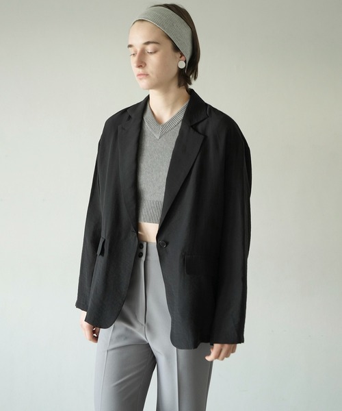 CLANE SHEER TAILORED SHIRT サイズ1 ブラック SHEER TAILORED SHIRT（シャツ/ブラウス）｜CLANE（クラネ）の