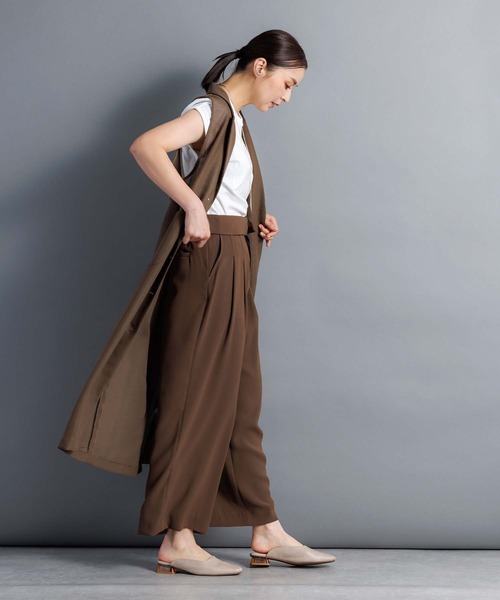 Anside(アンサイド)の「ハイウエストタックパンツ(その他パンツ・レディース・ブラック/モカ・M)」の19枚目の写真