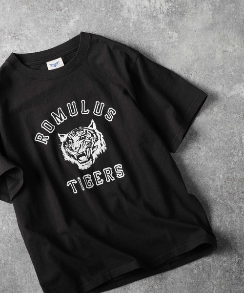 Right-on(ライトオン)の「ビンテージ風プリント半袖Tシャツ(Tシャツ/カットソー・レディース・グレー×ホワイト/ダークグレー・S/M/L/XL)」の2枚目の写真