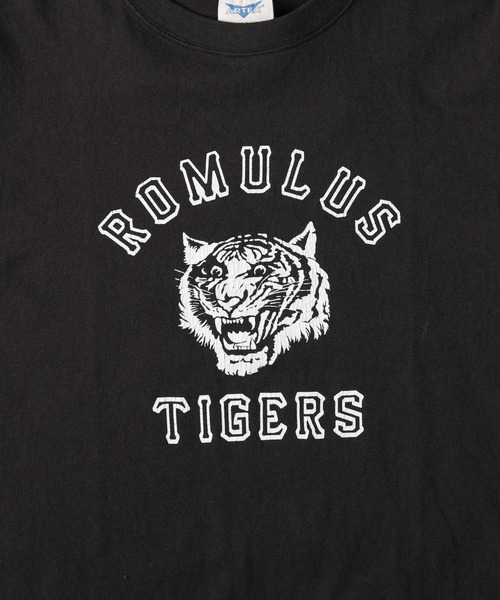 Right-on(ライトオン)の「ビンテージ風プリント半袖Tシャツ(Tシャツ/カットソー・レディース・グレー×ホワイト/ダークグレー・S/M/L/XL)」の8枚目の写真