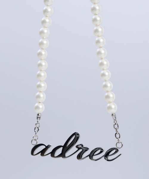 adree（アドリー）の「adree logo chain pearl necklace / ロゴチェーンパールネックレス（ネックレス・レディース・ホワイト・FREE）」の5枚目の写真