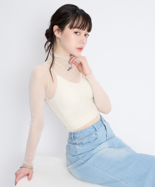 adree（アドリー）の「adree logo chain pearl necklace / ロゴチェーンパールネックレス（ネックレス・レディース・ホワイト・FREE）」の4枚目の写真