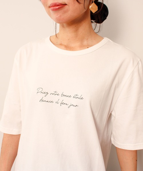 セール】【L～5L 大きいサイズ】コットン ロゴ プリント Tシャツ