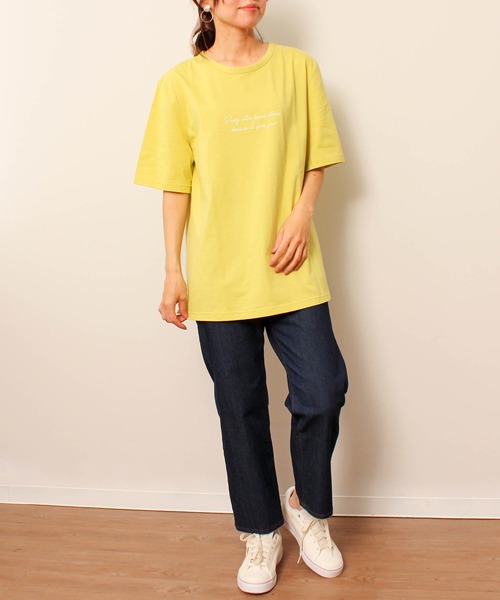 MB mint breeze(エムビーミントブリーズ)の「【L~5L 大きいサイズ】コットン ロゴ プリント Tシャツ(Tシャツ/カットソー・レディース・グリーン/ネイビー/オフホワイト・LL/4L/3L/5L/L)」の12枚目の写真