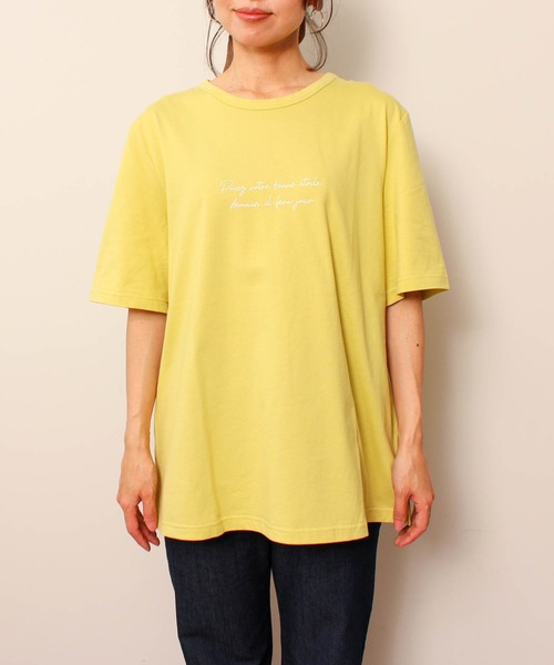 MB mint breeze(エムビーミントブリーズ)の「【L~5L 大きいサイズ】コットン ロゴ プリント Tシャツ(Tシャツ/カットソー・レディース・グリーン/ネイビー/オフホワイト・LL/4L/3L/5L/L)」の17枚目の写真
