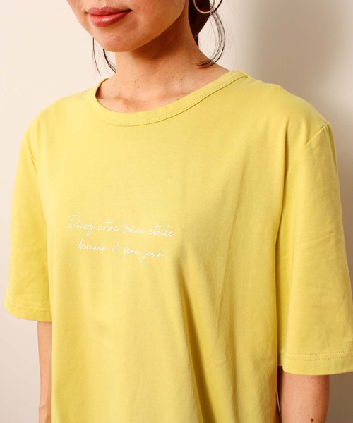MB mint breeze(エムビーミントブリーズ)の「【L~5L 大きいサイズ】コットン ロゴ プリント Tシャツ(Tシャツ/カットソー・レディース・グリーン/ネイビー/オフホワイト・LL/4L/3L/5L/L)」の18枚目の写真
