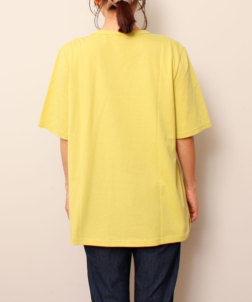 MB mint breeze(エムビーミントブリーズ)の「【L~5L 大きいサイズ】コットン ロゴ プリント Tシャツ(Tシャツ/カットソー・レディース・グリーン/ネイビー/オフホワイト・LL/4L/3L/5L/L)」の4枚目の写真