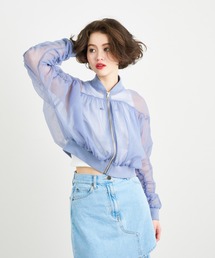 ANNA SUI NYC チュールギャザーショートブルゾン