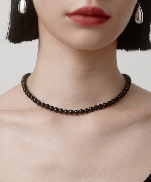 novice】Onyx Ball Necklace［Stainless］（ネックレス）｜novice
