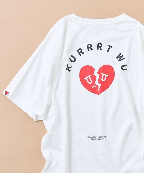 セール】Kurt Wu/カート ウー red heart break Tee/レッドハート
